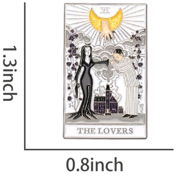 The Lovers Tarot enamel pin - Picture 2 of 2